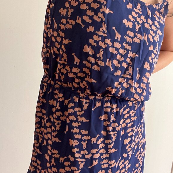 Peaches N Cream Elephant Print dress High Low design size Medium - Picture 9 of 9